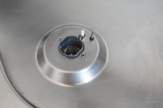 Polished gas cooker after washingPerfectly clean gas cooker after being washed with polishing chemicals The result of washing the burners