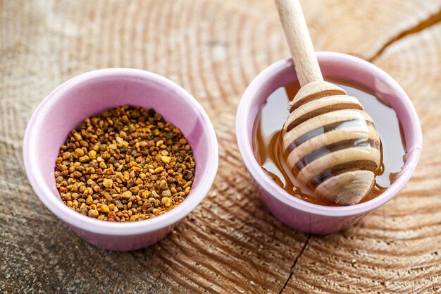 pollen and honey