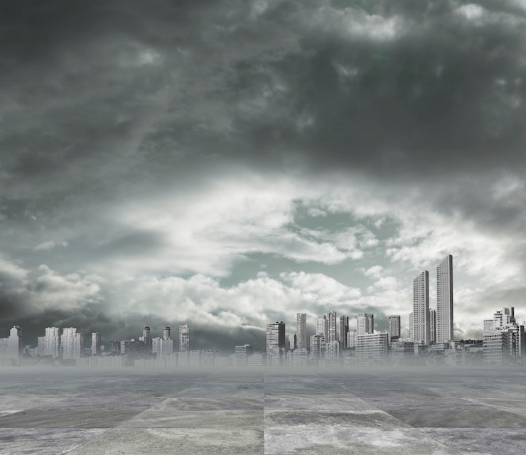 Free Photo polluted city background