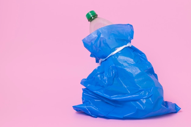 無料写真 プラスチック廃棄物の汚染概念