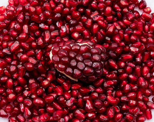 Pomegranate seeds close up