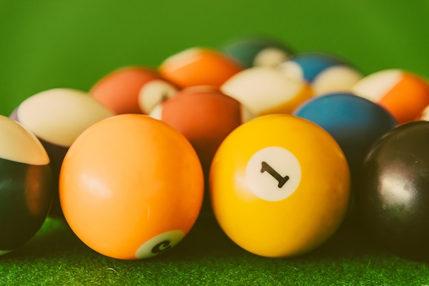 Pool billiards balls