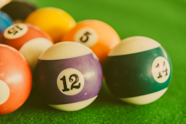 Pool billiards balls