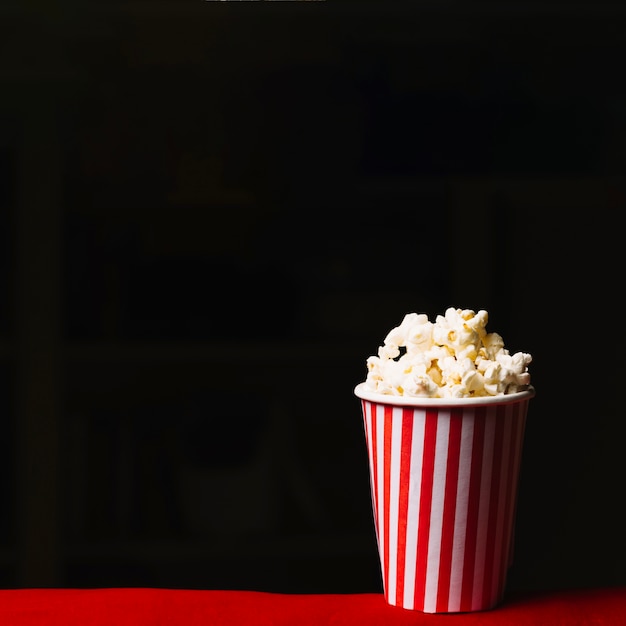 Popcorn bucket in cinema