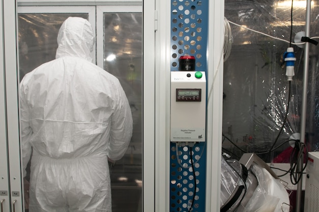 에볼라 코비드 또는 전염병에 대한 휴대용 플라스틱 병원