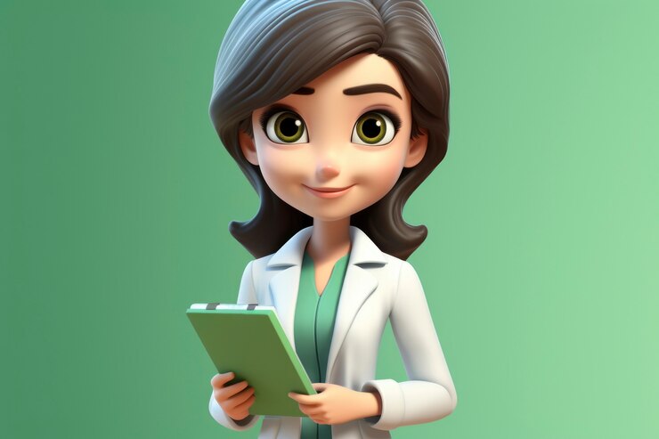 Free Photo portrait of 3d female doctor