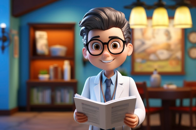 Portrait of 3d male doctor