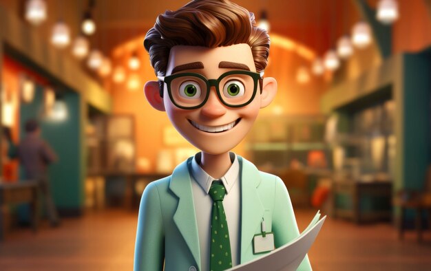 Portrait of 3d male doctor