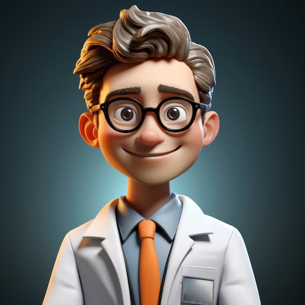 Portrait of 3d male doctor