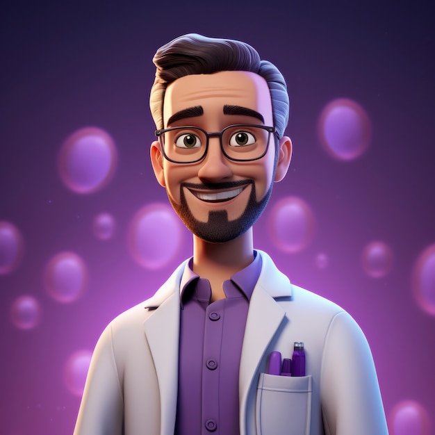 Portrait of 3d male doctor