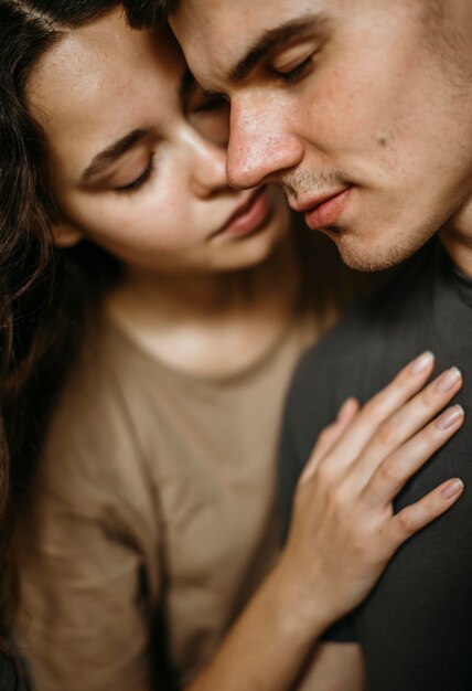 Portrait of adorable couple in love