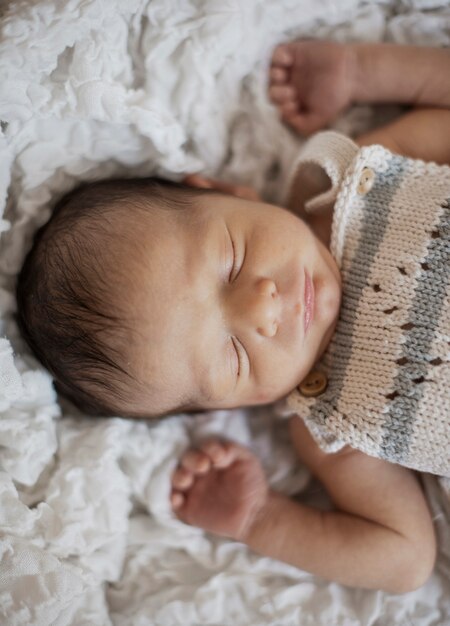 Portrait of adorable little baby sleeping