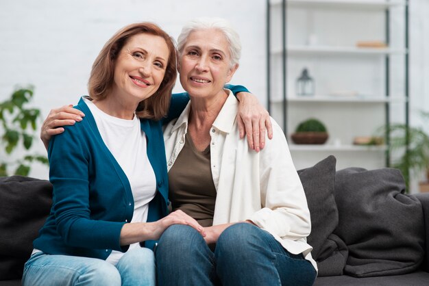 Portrait of adorable mature women