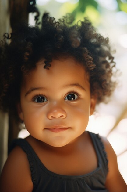 Portrait of adorable newborn baby