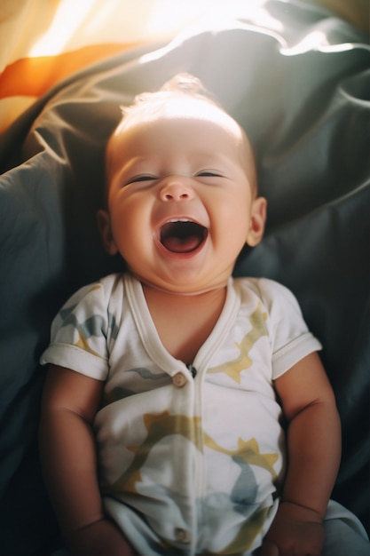 Portrait of adorable newborn baby