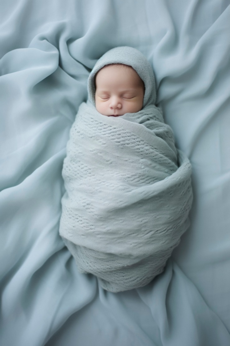 Free Photo portrait of adorable newborn baby