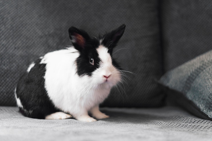 Free Photo portrait of adorable rabbit