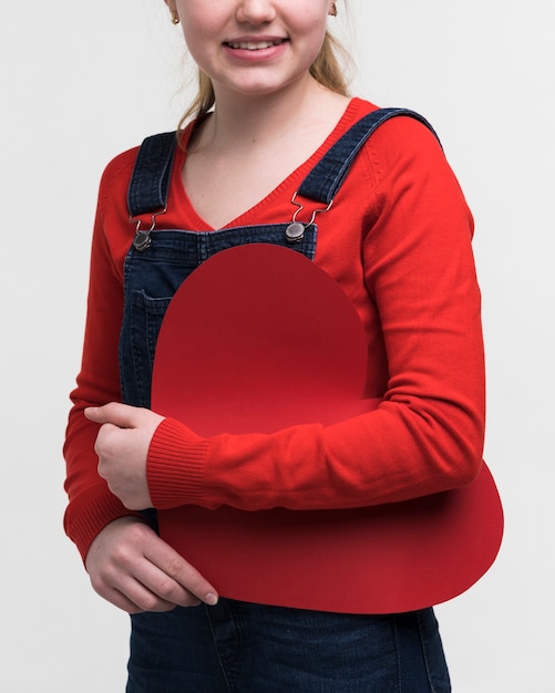 Portrait of adorable young girl posing