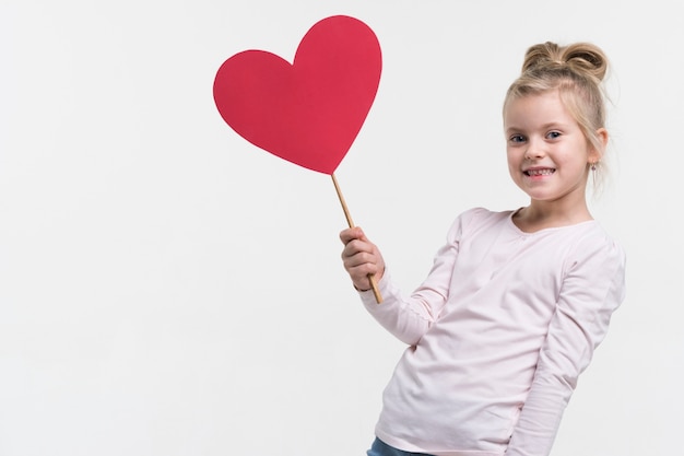 Portrait of adorable young girl posing