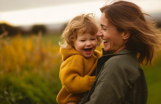 Portrait of affectionate adult mother and daughter