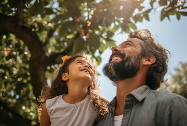 Ritratto di un padre e di un figlio affettuosi