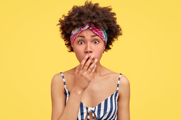 Portrait of African American woman posing