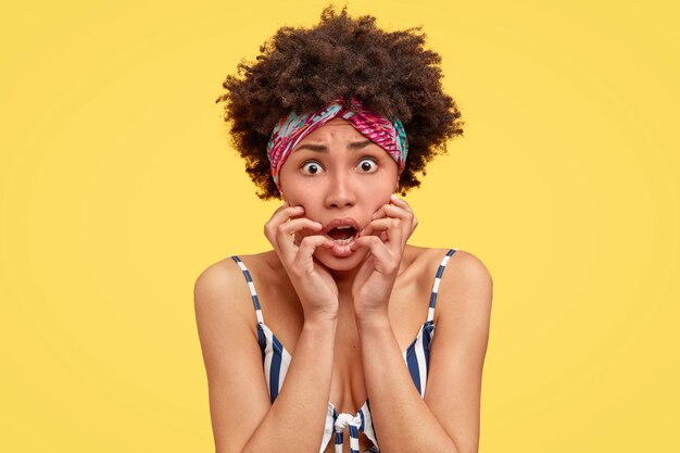 Portrait of African American woman posing