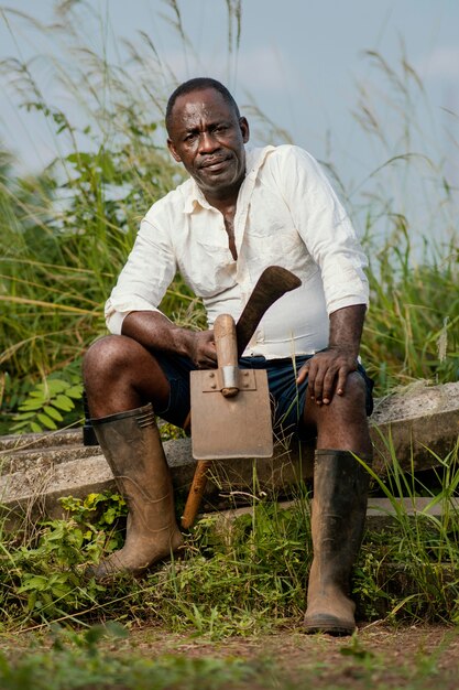 Portrait african senior man