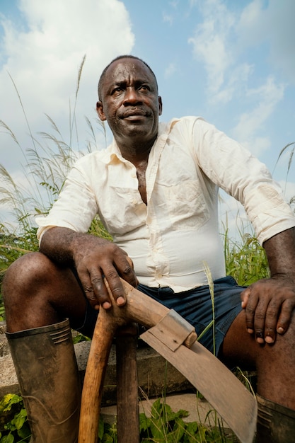 portrait african senior man