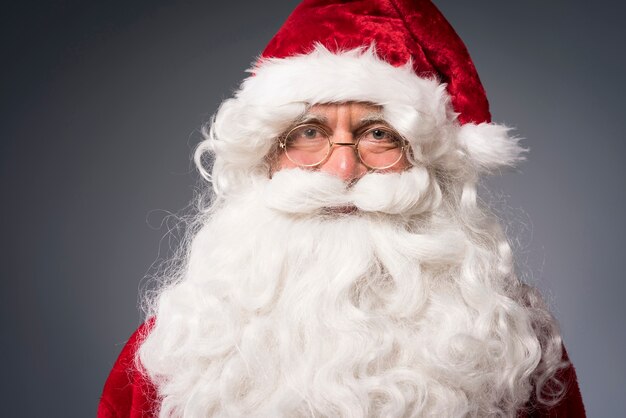 Portrait of amicable Santa Claus