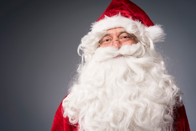 Portrait of amicable Santa Claus