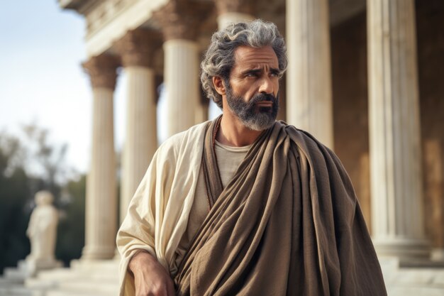 portrait of ancient greek philosopher