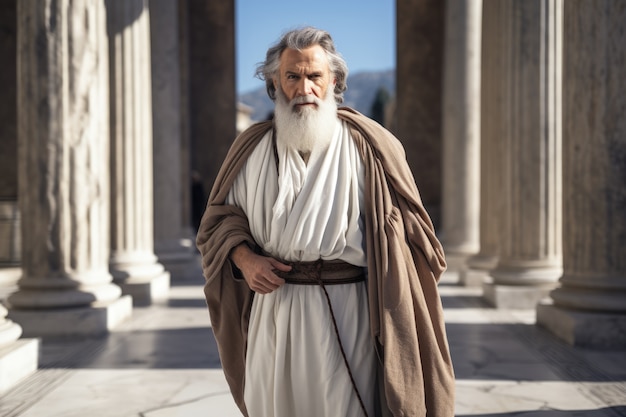 Free photo portrait of ancient greek philosopher