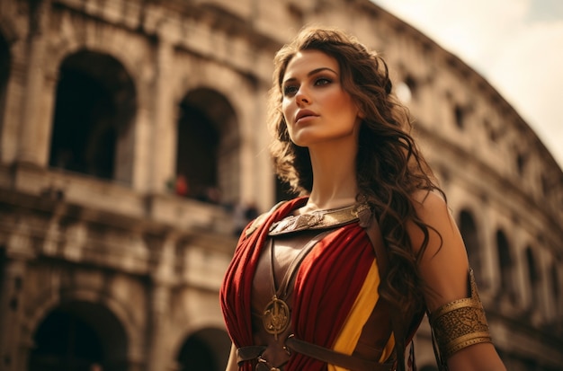 Free photo portrait of ancient roman empire woman