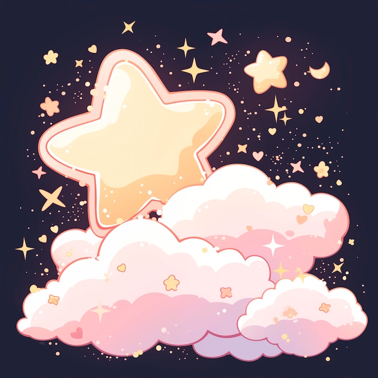 無料Photo アニメキャラクターの肖像画と星