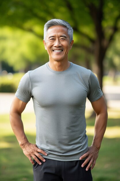 portrait of asian man smiling