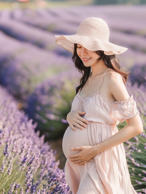 Free photo portrait of asian pregnant woman