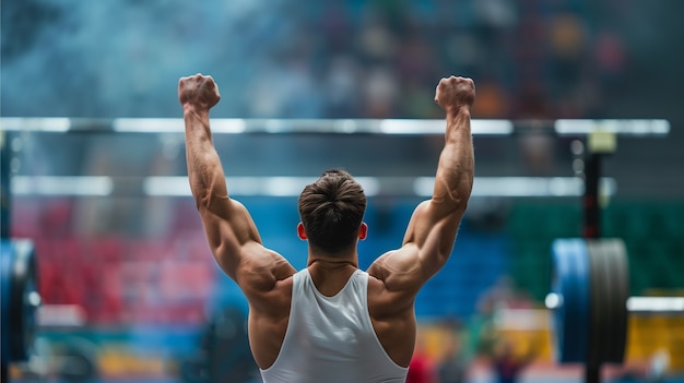 Free photo portrait of athlete competing in the olympic games tournament