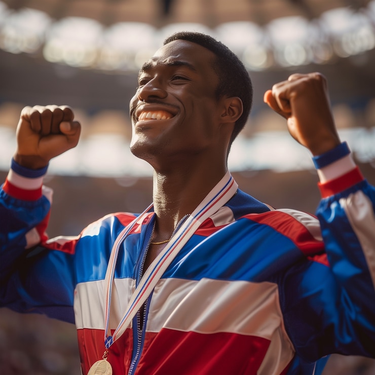 Free Photo portrait of athlete competing in the olympic games tournament