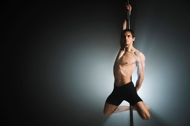 Portrait of attractive male model posing