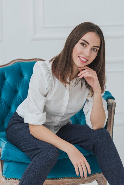 Portrait of attractive woman posing