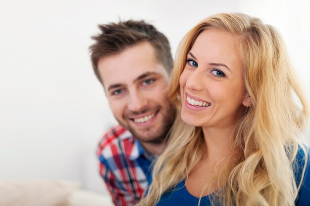 Portrait of beautiful cheerful couple