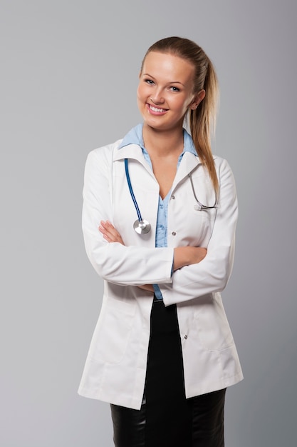 Portrait of beautiful female doctor 
