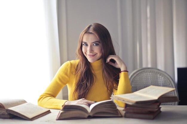 portrait of beautiful female student