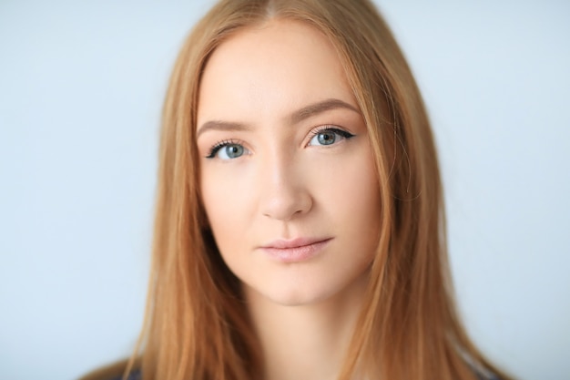 Portrait of beautiful ginger woman