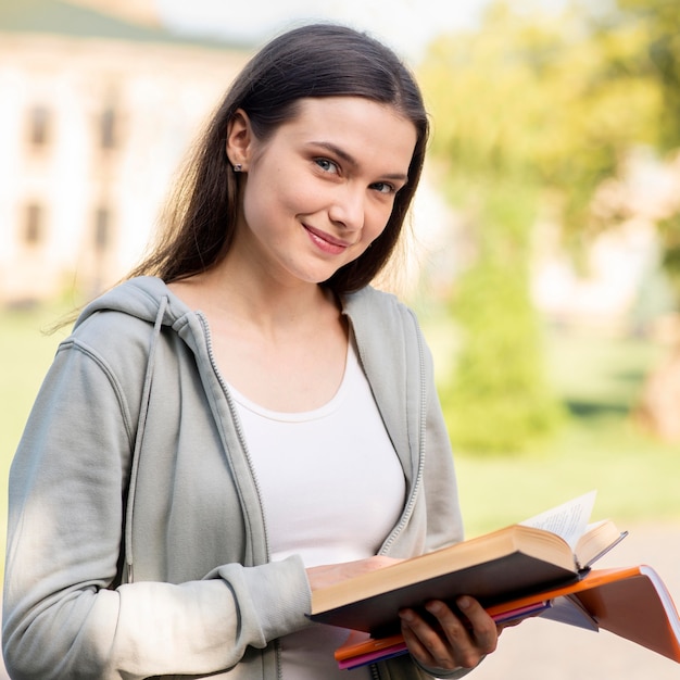 Portrait of beautiful girl smiling