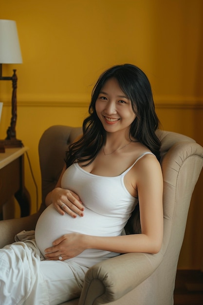 Portrait of beautiful pregnant woman
