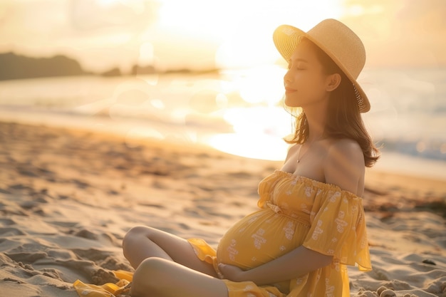 Free photo portrait of beautiful pregnant woman