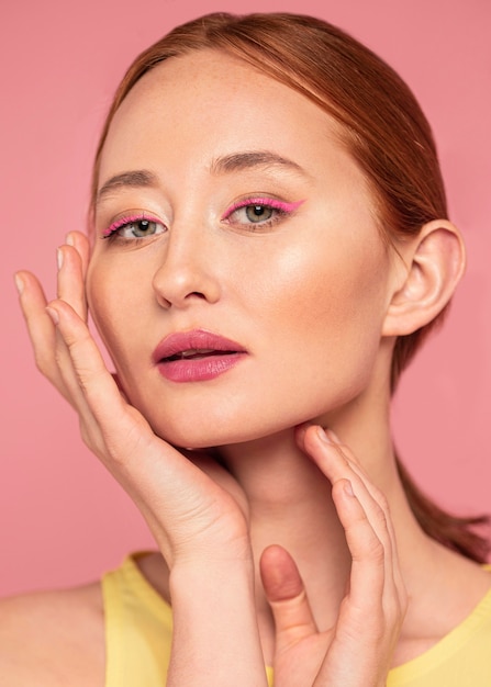 Portrait of beautiful redhead woman