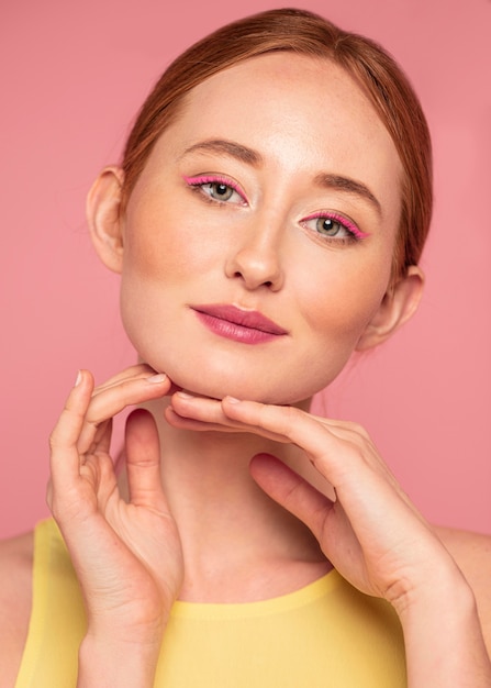 Portrait of beautiful redhead woman